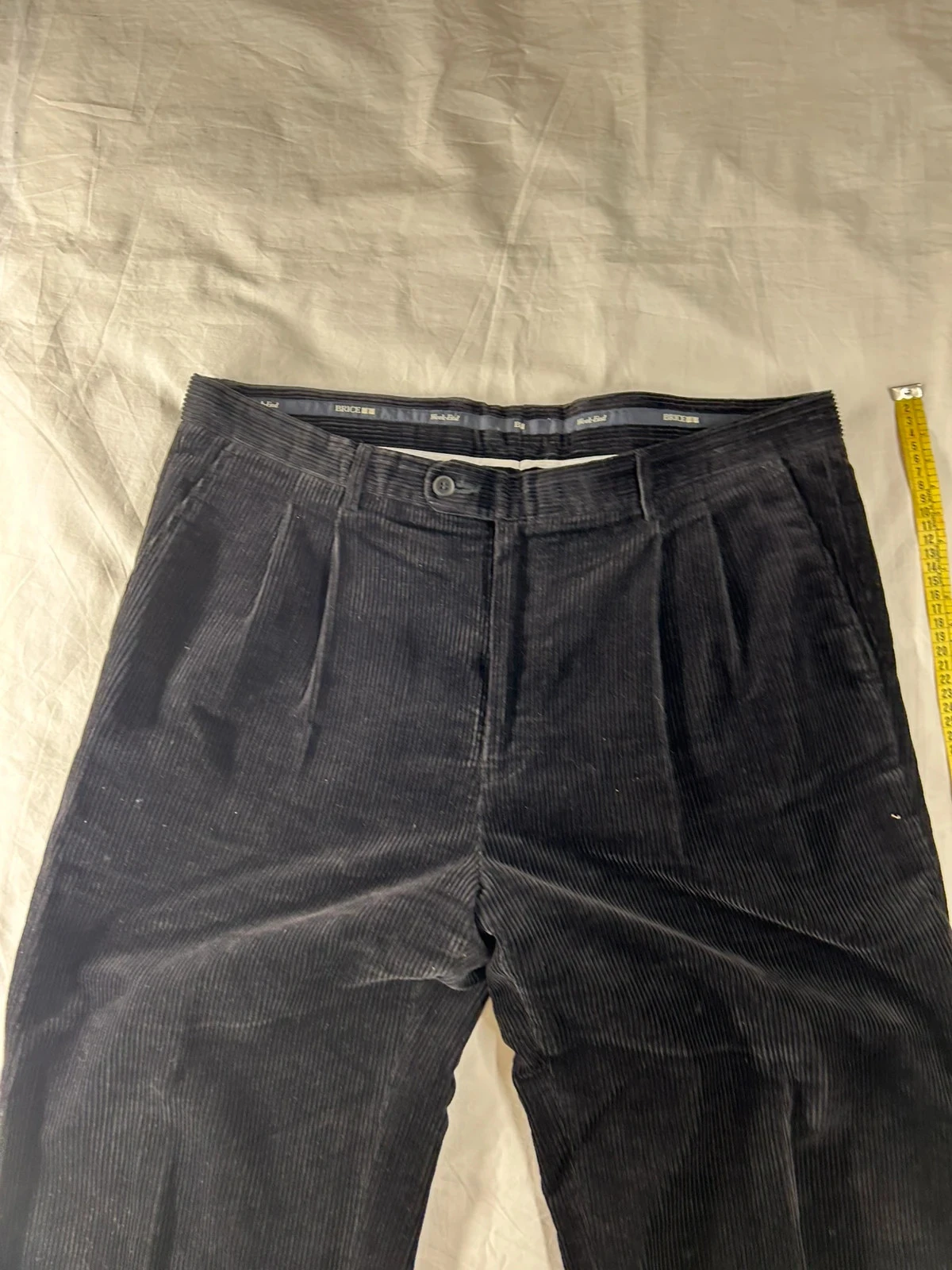 Calça de fato preta Brice estilo fim de semana em veludo costelas tamanho 50 – photo 2